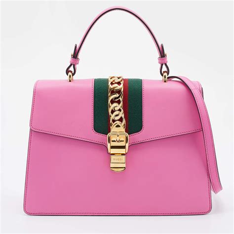 gucci pink bee bag|gucci sylvie bee bag.